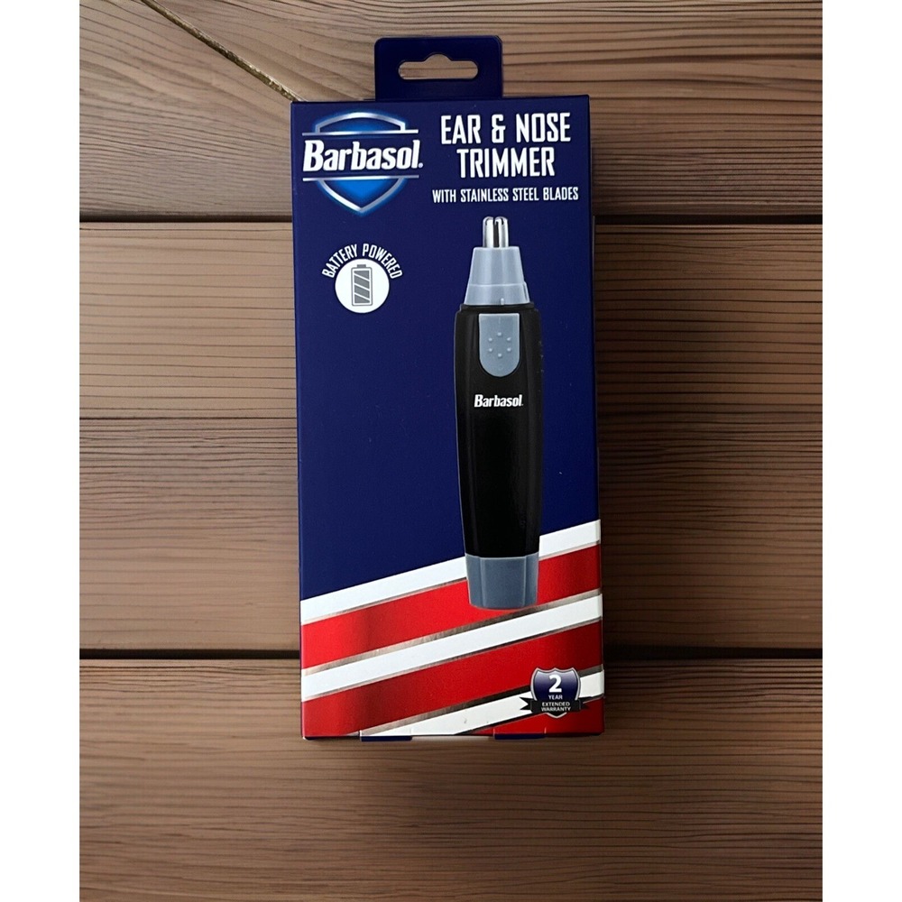 Barbasol Ear & Nose Trimmer Battery Powered Stainless Steel Blades CBT1-3000-B01
